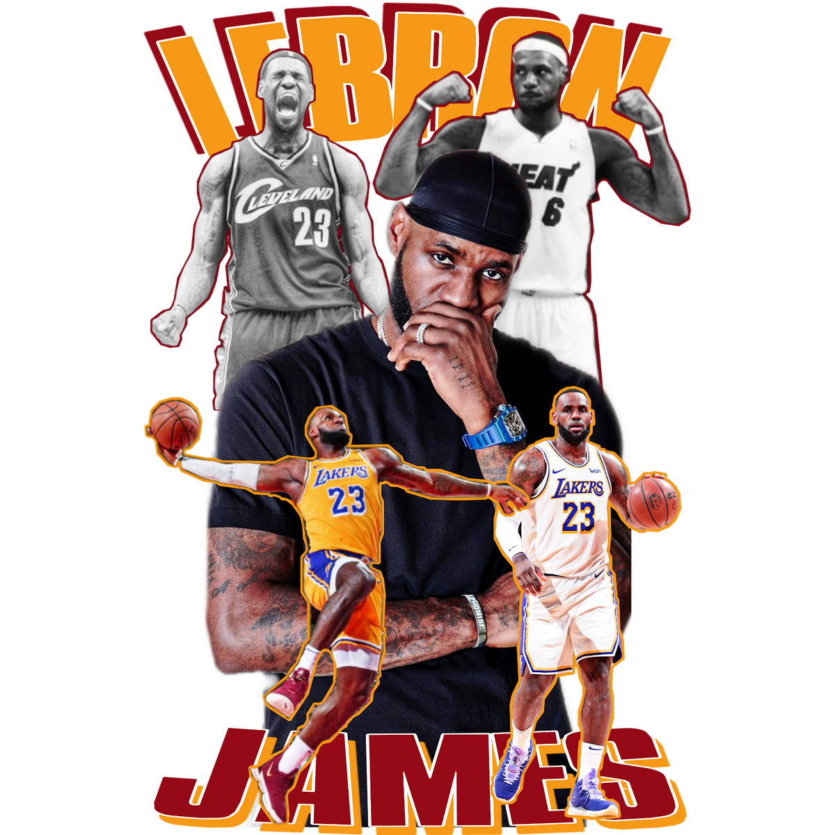 Basketball DTF transfer design