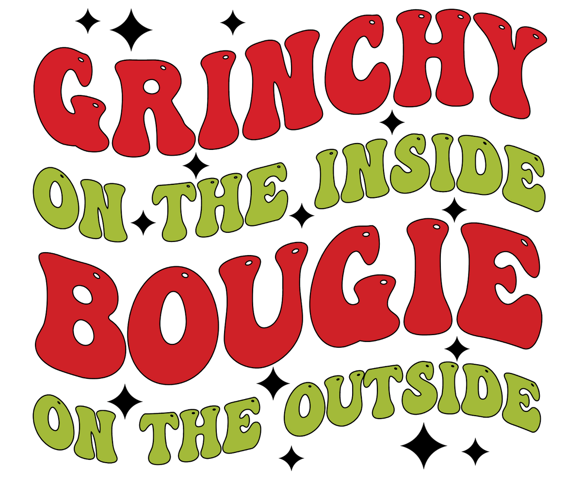 Grinch Christmas DTF transfer design