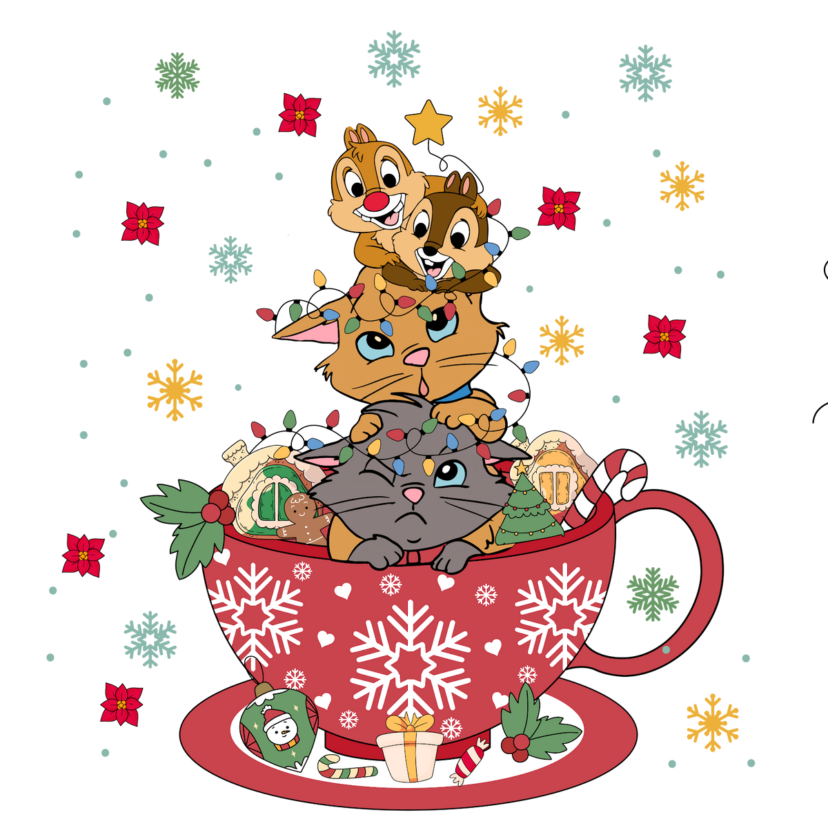 Christmas DTF transfer design