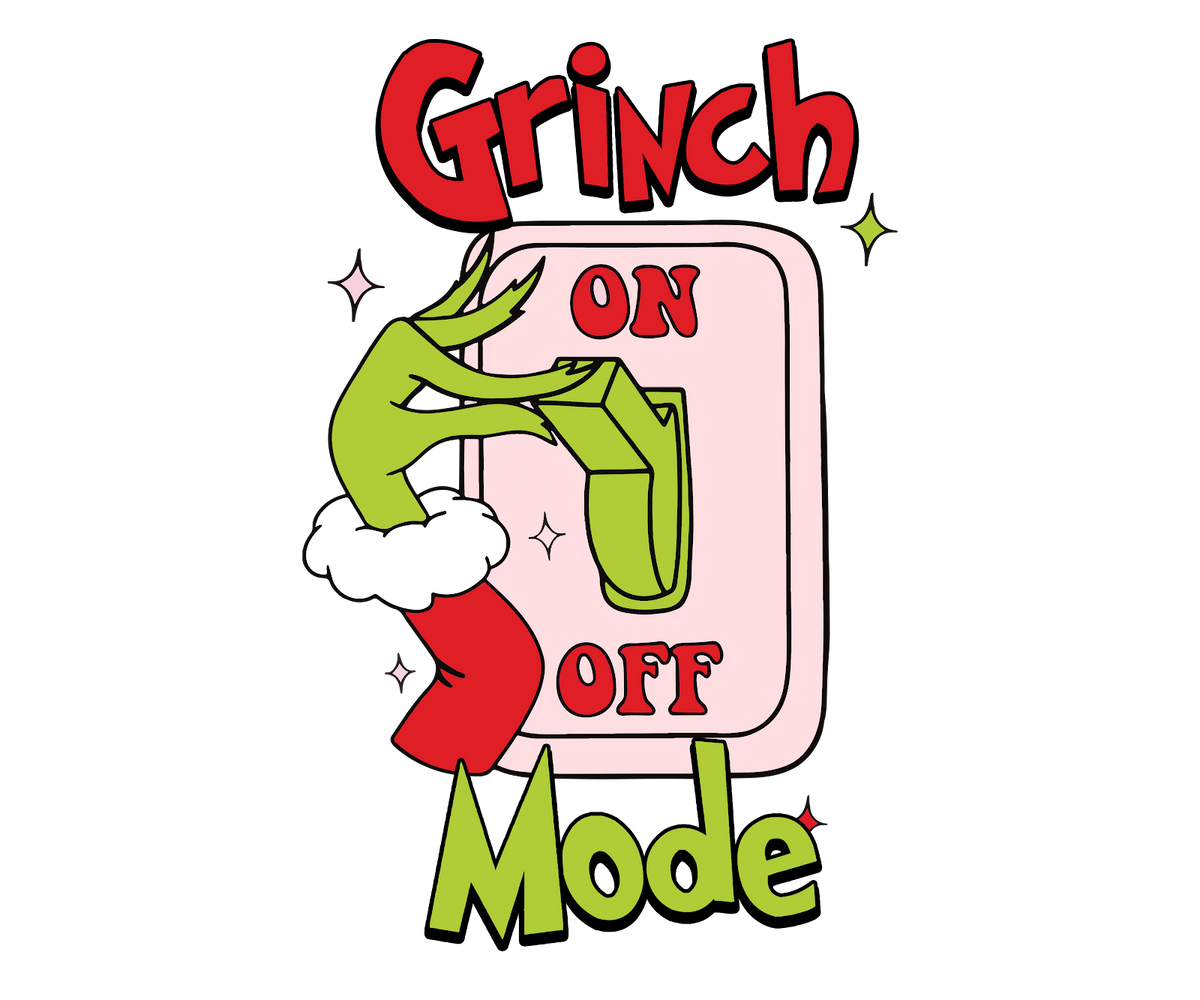 Grinch Christmas DTF transfer design