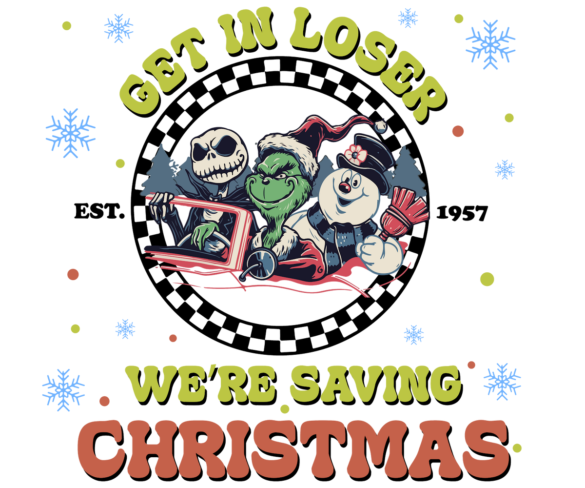 Grinch Christmas DTF transfer design