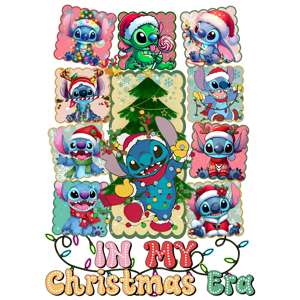 Christmas DTF transfer design