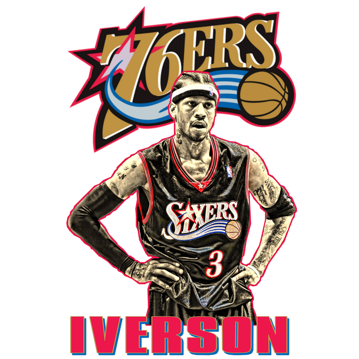 Basketball DTF transfer design
