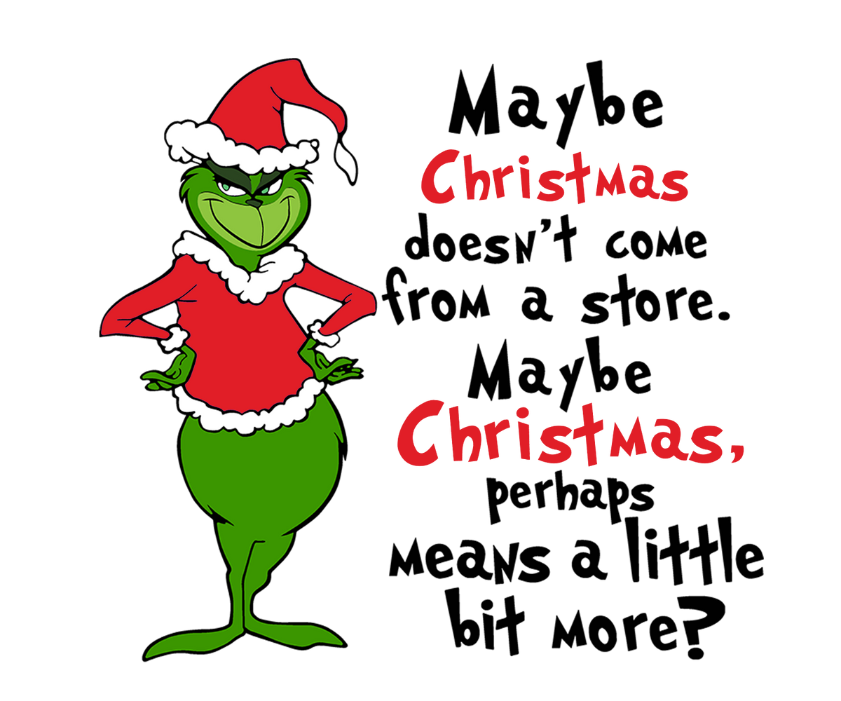 Grinch Christmas DTF transfer design