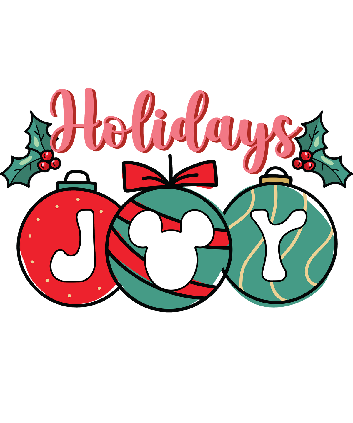Christmas DTF transfer design