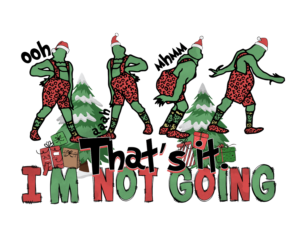 Grinch Christmas DTF transfer design