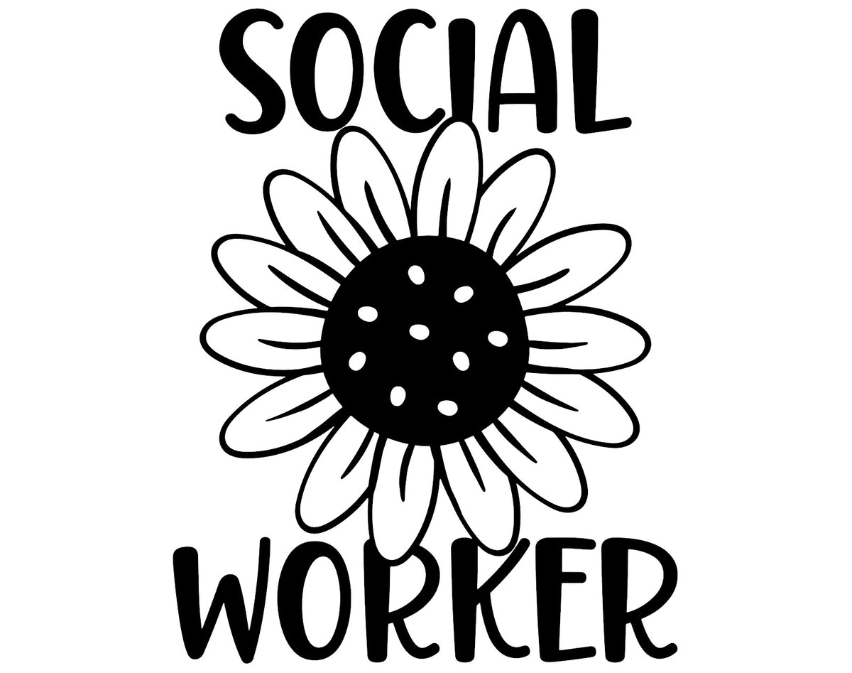 Social Worker DTF transfer design
