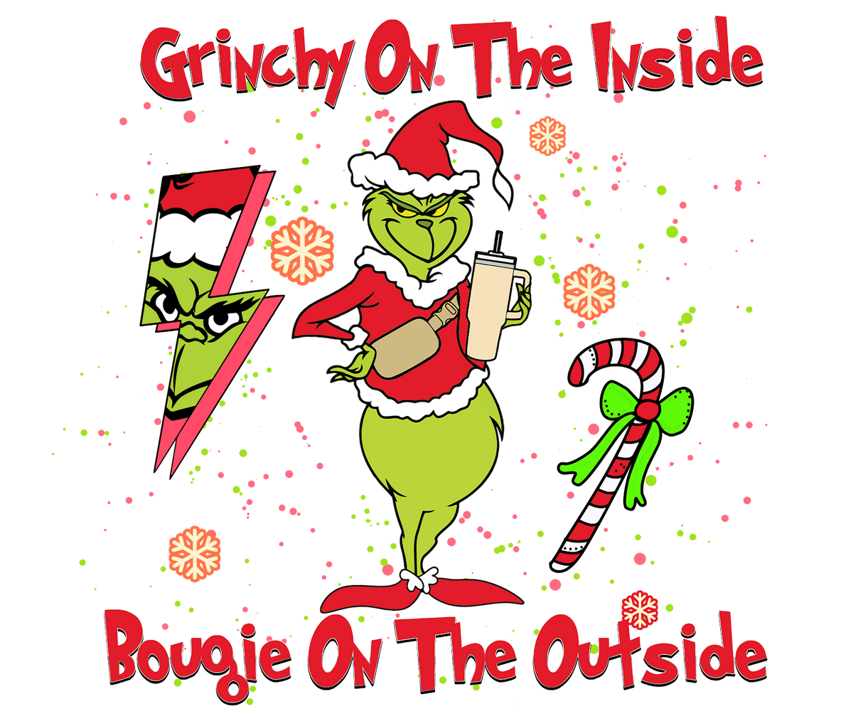 Grinch Christmas DTF transfer design