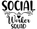 Social Worker DTF transfer design