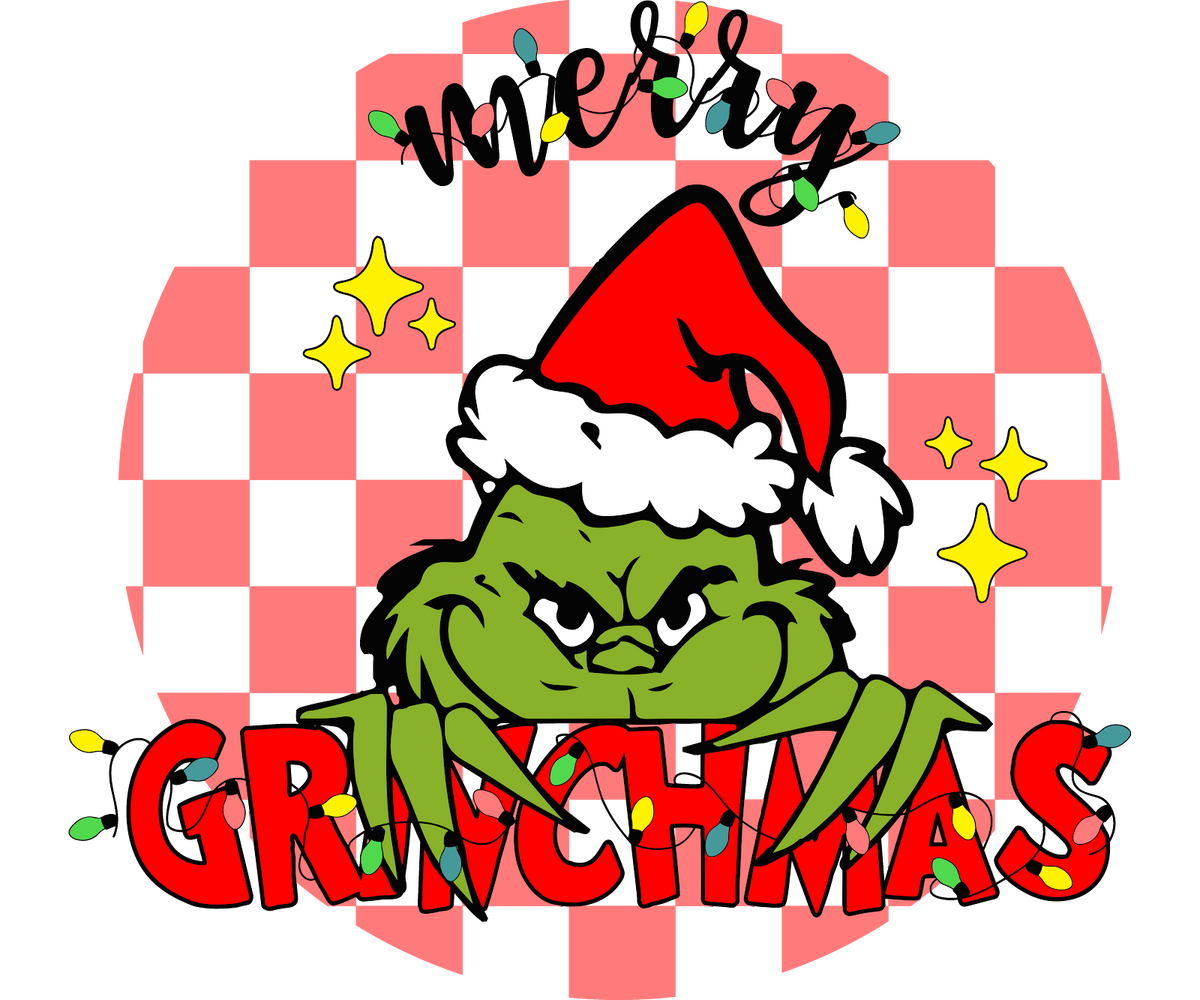 Grinch Christmas DTF transfer design
