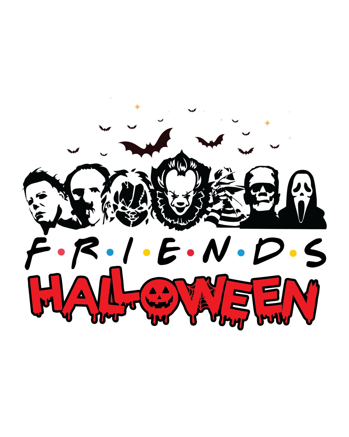 Halloween DTF transfer design