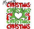 Grinch Christmas DTF transfer design