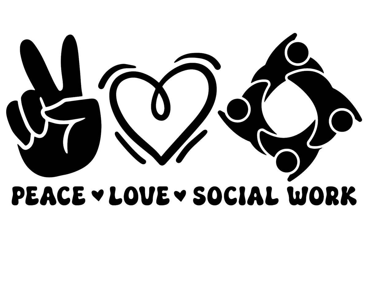 Social Worker DTF transfer design