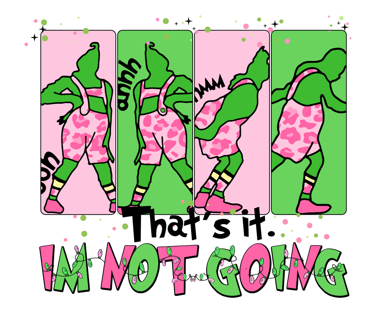 Grinch Christmas DTF transfer design
