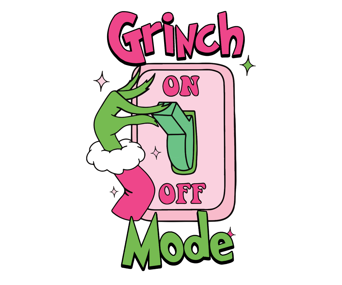 Grinch Christmas DTF transfer design