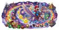 Mario UV printed glass tumbler wrap design