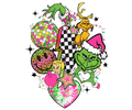Grinch Christmas DTF transfer design