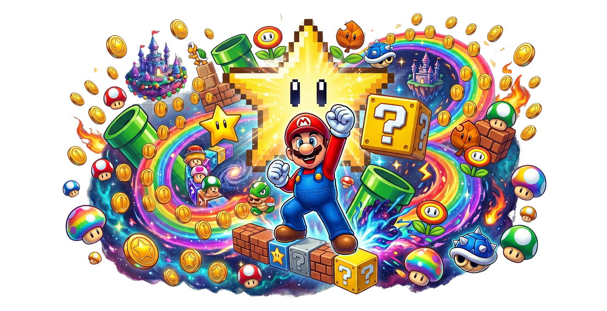 Mario UV printed glass tumbler wrap design