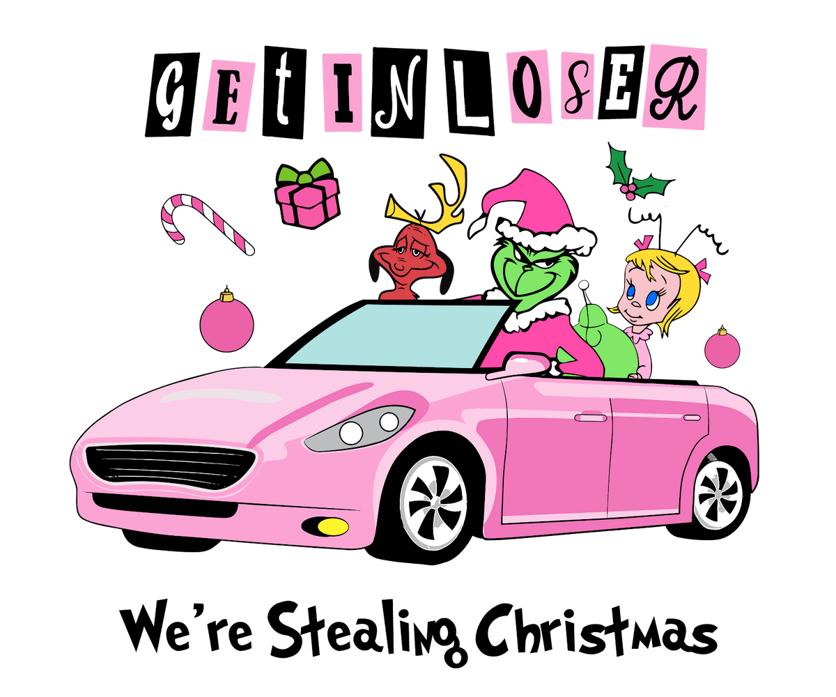 Grinch Christmas DTF transfer design