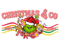 Grinch Christmas DTF transfer design