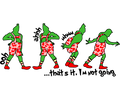Grinch Christmas DTF transfer design
