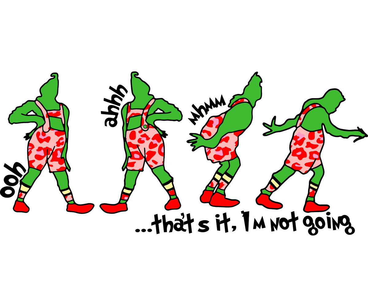 Grinch Christmas DTF transfer design