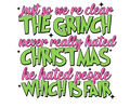 Grinch Christmas DTF transfer design