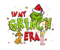 Grinch Christmas DTF transfer design