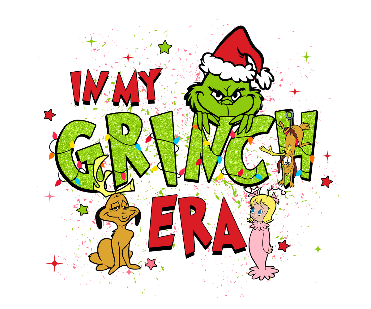 Grinch Christmas DTF transfer design