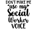 Social Worker DTF transfer design