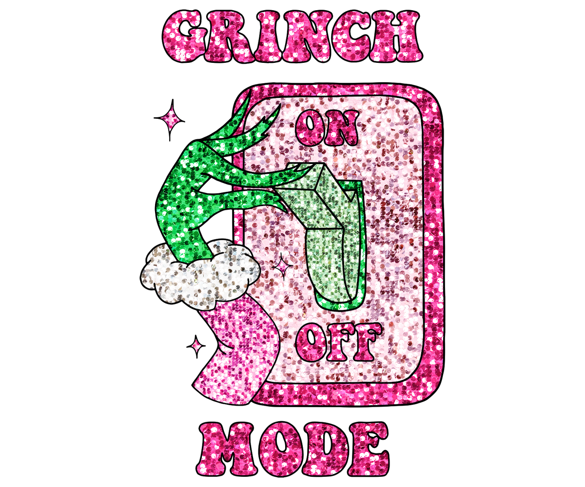 Grinch Christmas DTF transfer design
