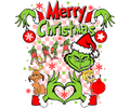 Grinch Christmas DTF transfer design