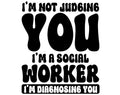 Social Worker DTF transfer design