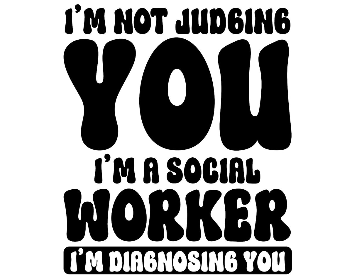 Social Worker DTF transfer design