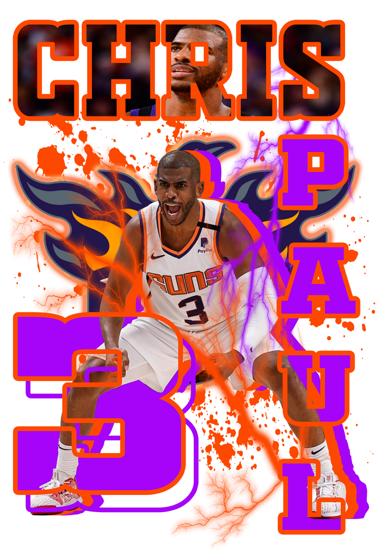 Basketball DTF transfer design