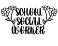 Social Worker DTF transfer design