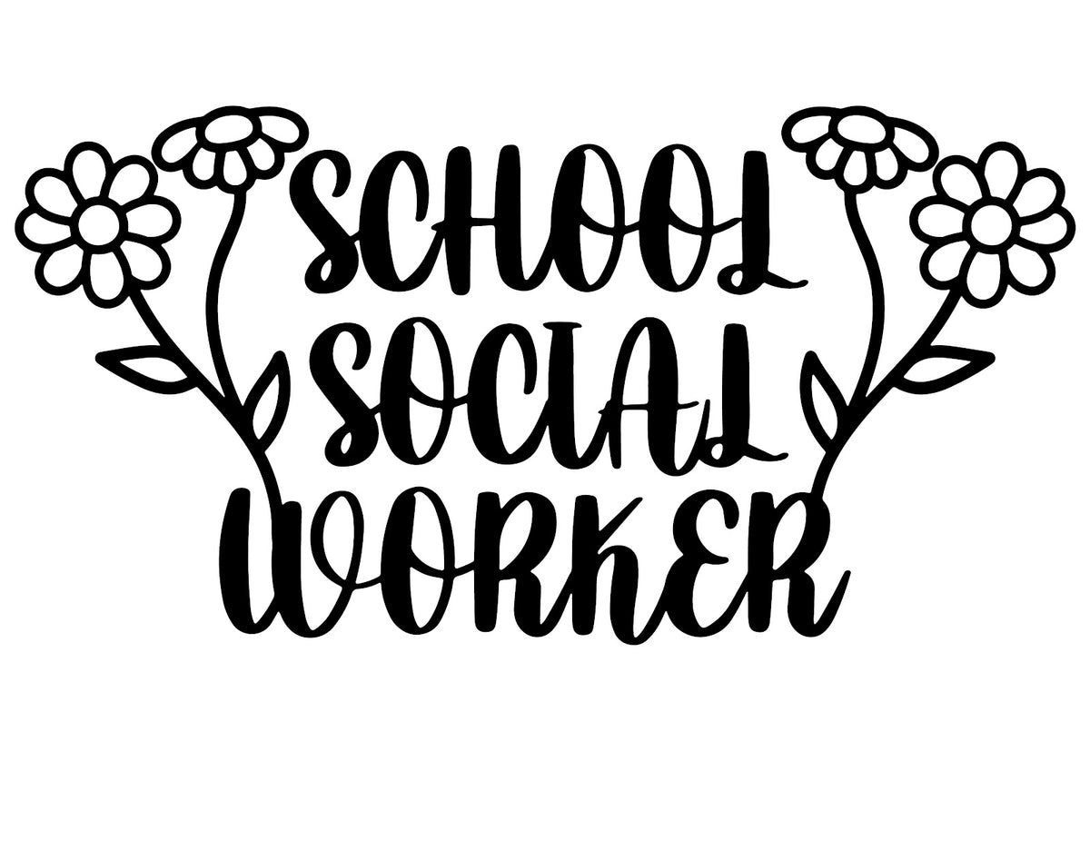 Social Worker DTF transfer design