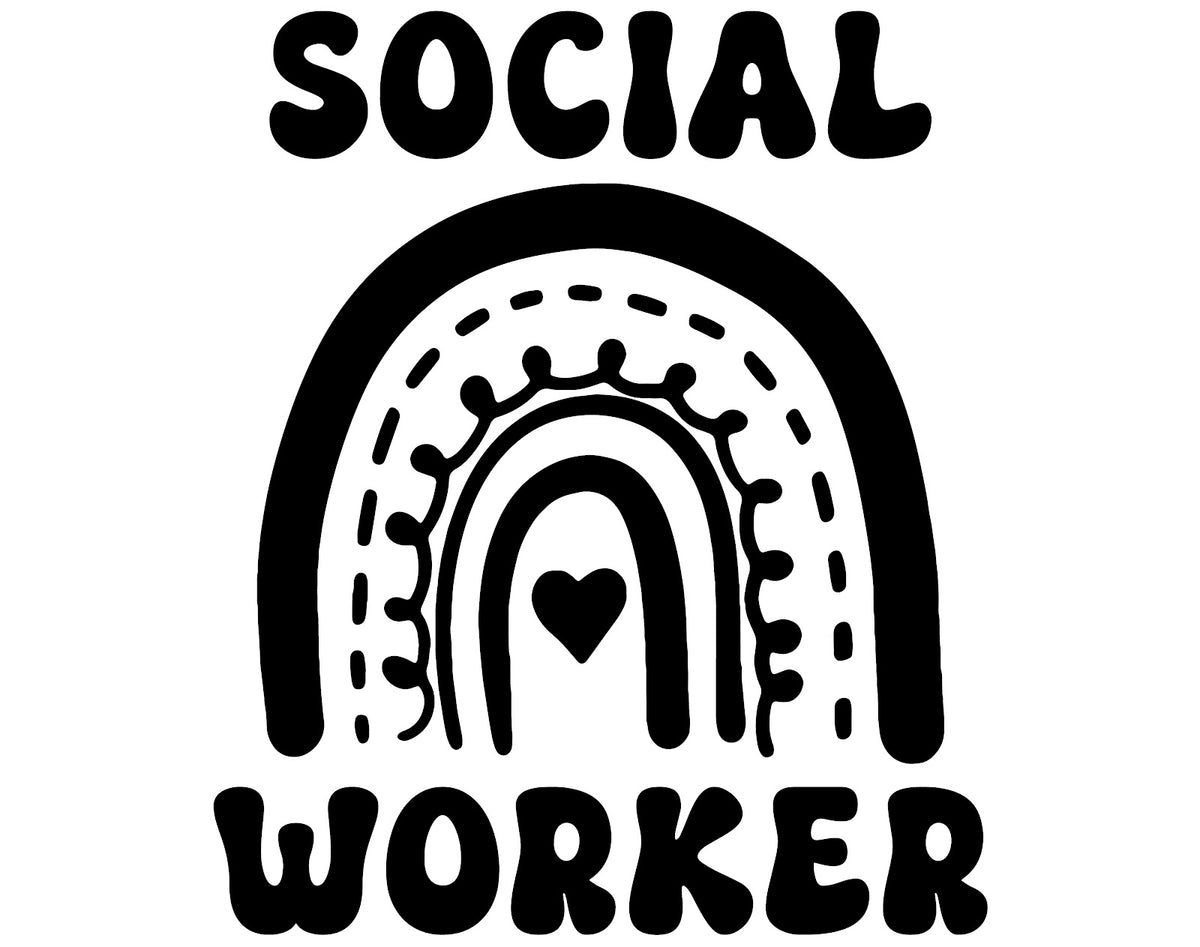 Social Worker DTF transfer design