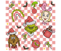 Grinch Christmas DTF transfer design