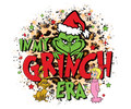 Grinch Christmas DTF transfer design