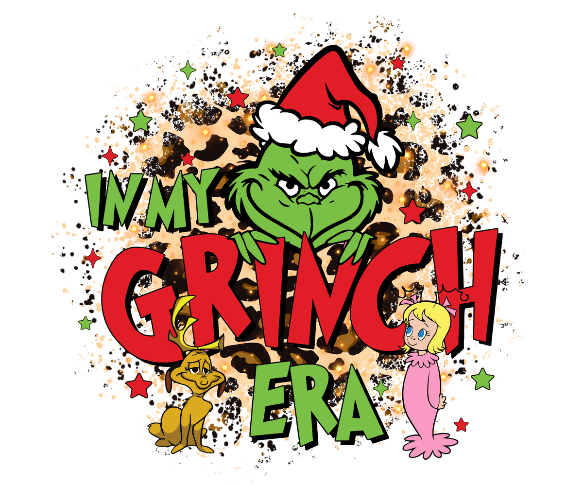 Grinch Christmas DTF transfer design