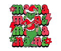 Grinch Christmas DTF transfer design