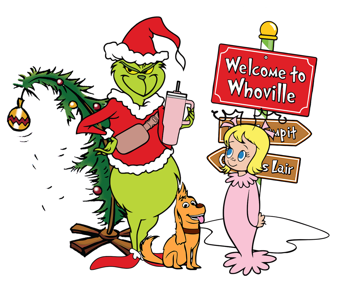 Grinch Christmas DTF transfer design