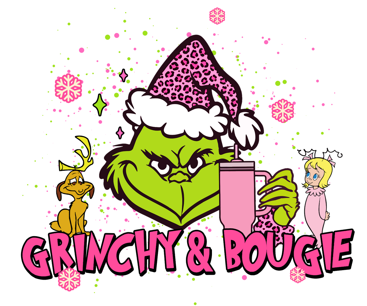 Grinch Christmas DTF transfer design
