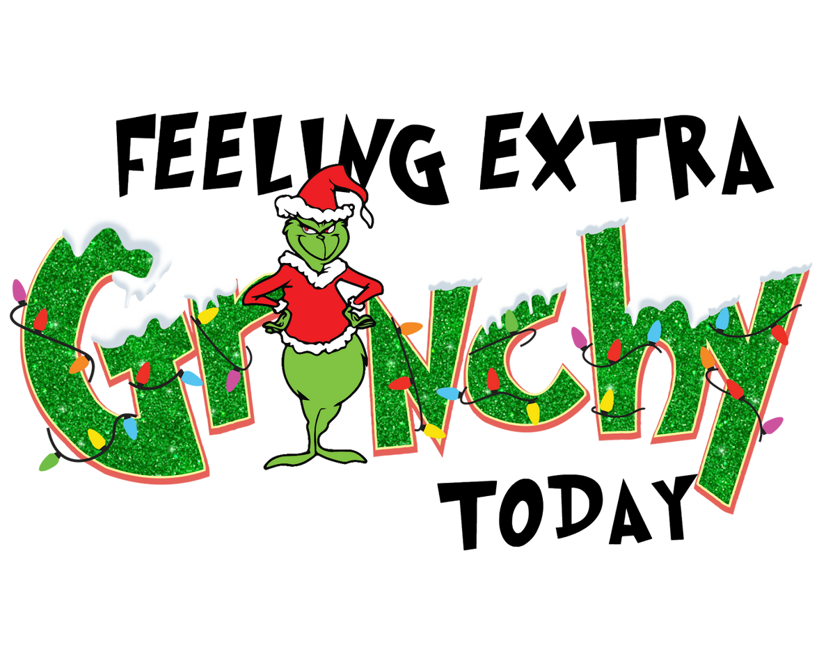 Grinch Christmas DTF transfer design