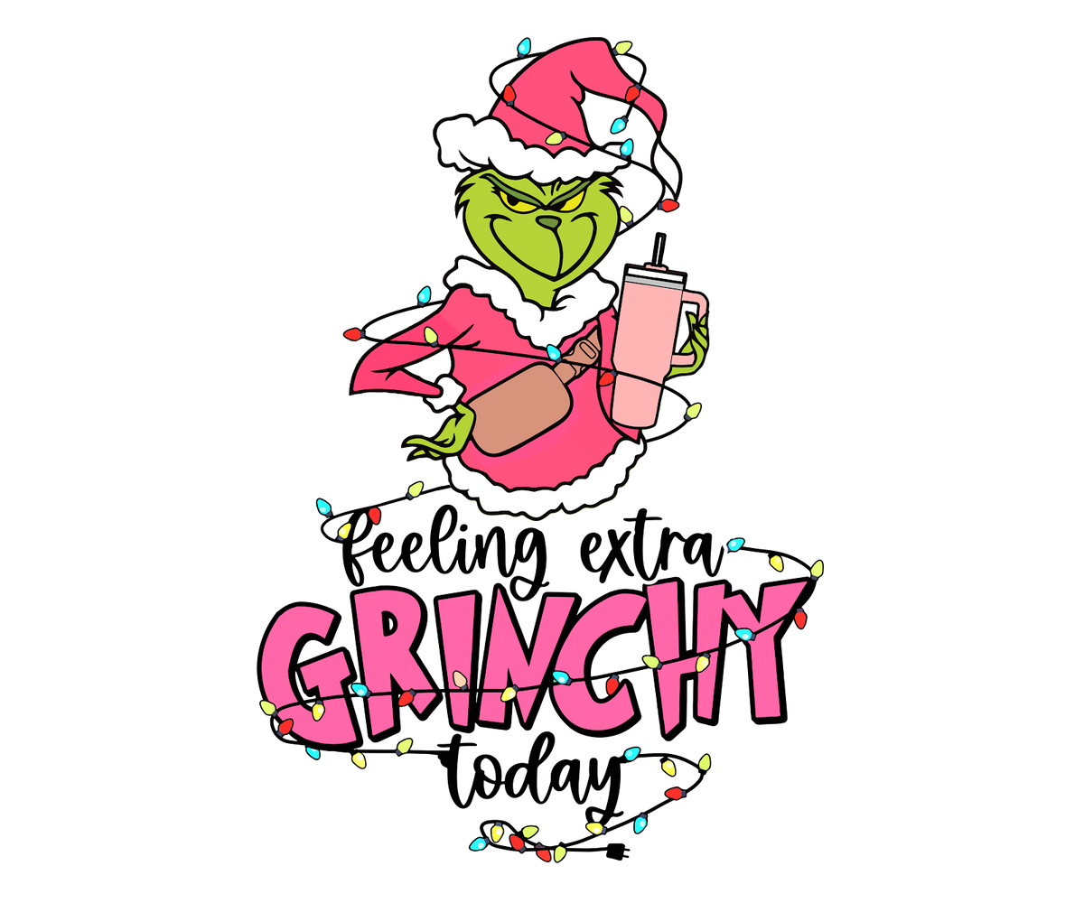 Grinch Christmas DTF transfer design