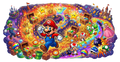 Mario UV printed glass tumbler wrap design
