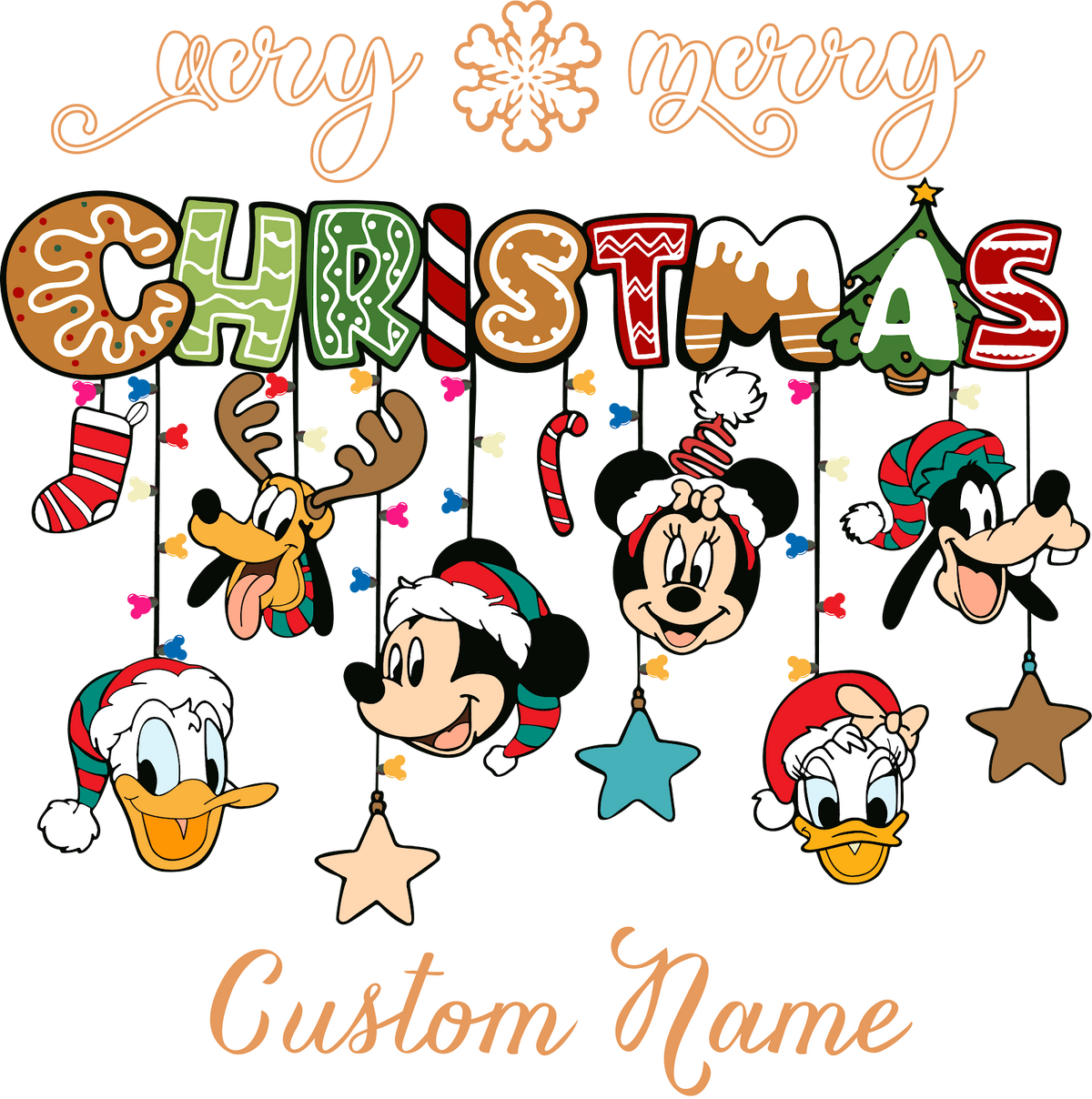 Christmas DTF transfer design