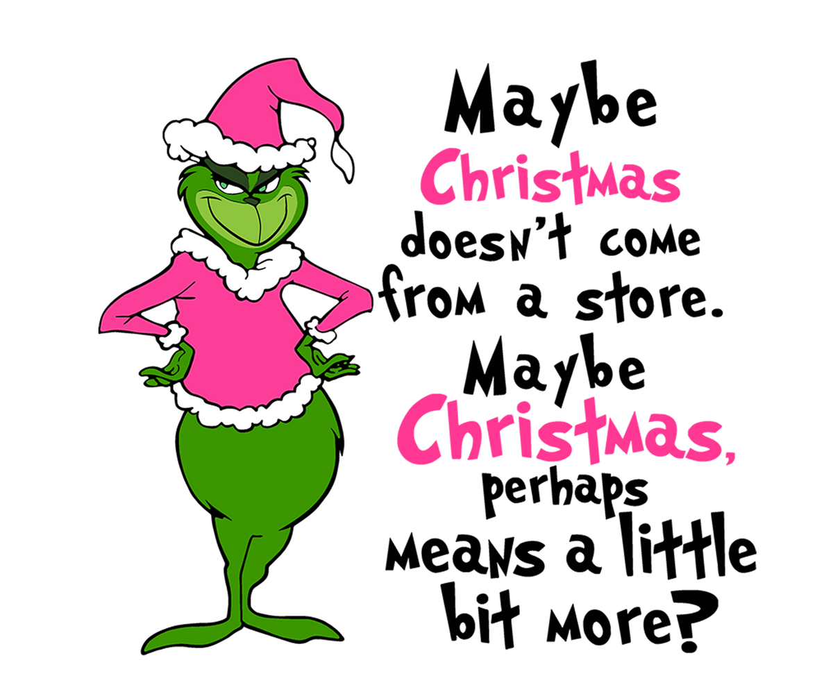 Grinch Christmas DTF transfer design