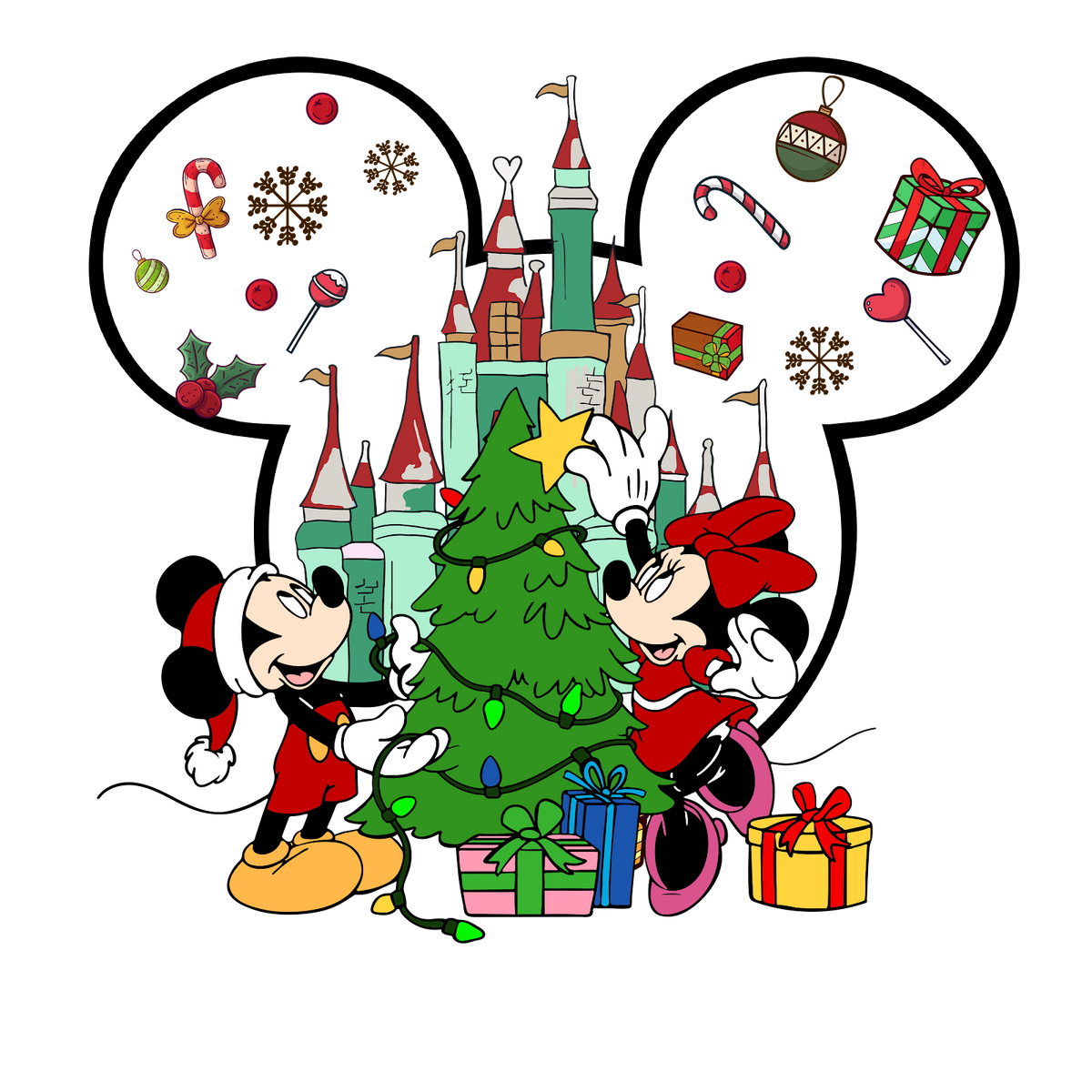 Christmas DTF transfer design